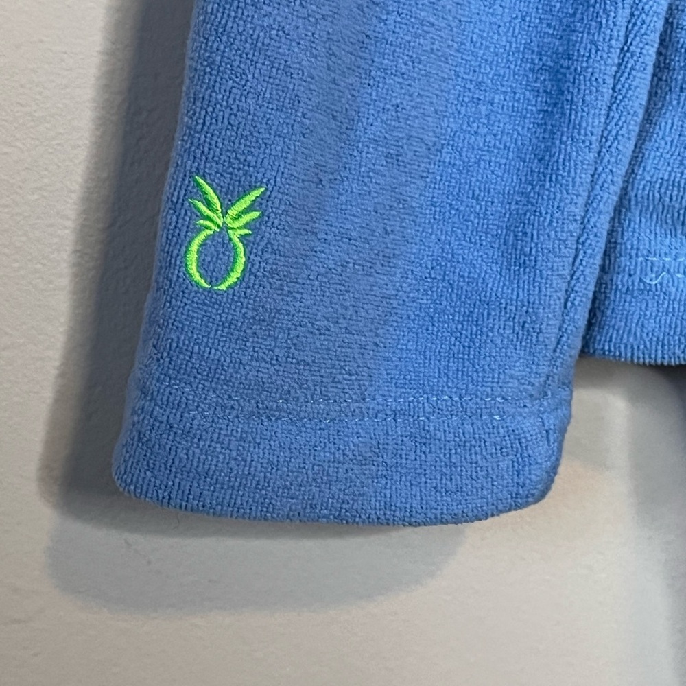 DUDLEY STEPHENS Greenpoint Pastel Blue TurtleNeck Pullover Vello Fleece Medium - Picture 4 of 6